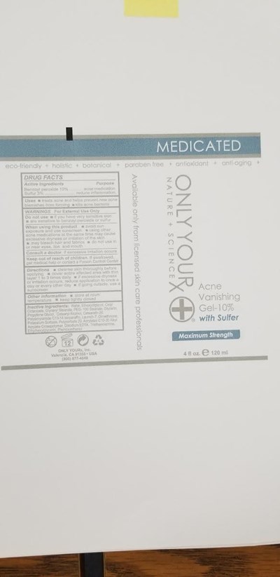 Acne Vanishing Gel- 10% With Sulfur (Ance Vanishing Gel W Sulfur 10 Percent)